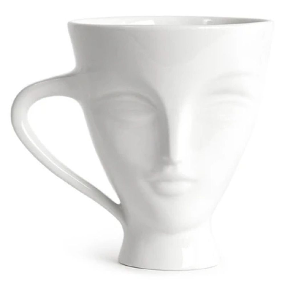 JONATHAN ADLER Giuliette Mug. Glossy White. Set of 2. Pristine Condition.
